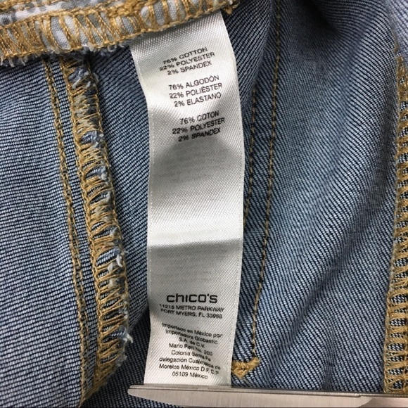 CHICO’S Jeans Ankle Crop Ultimate Fit Platinum Denim Stretch Mid Rise Size 8 - Picture 9 of 14